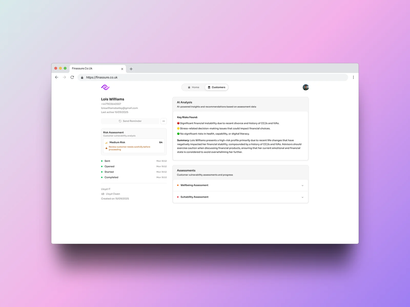 Assessment Dashboard